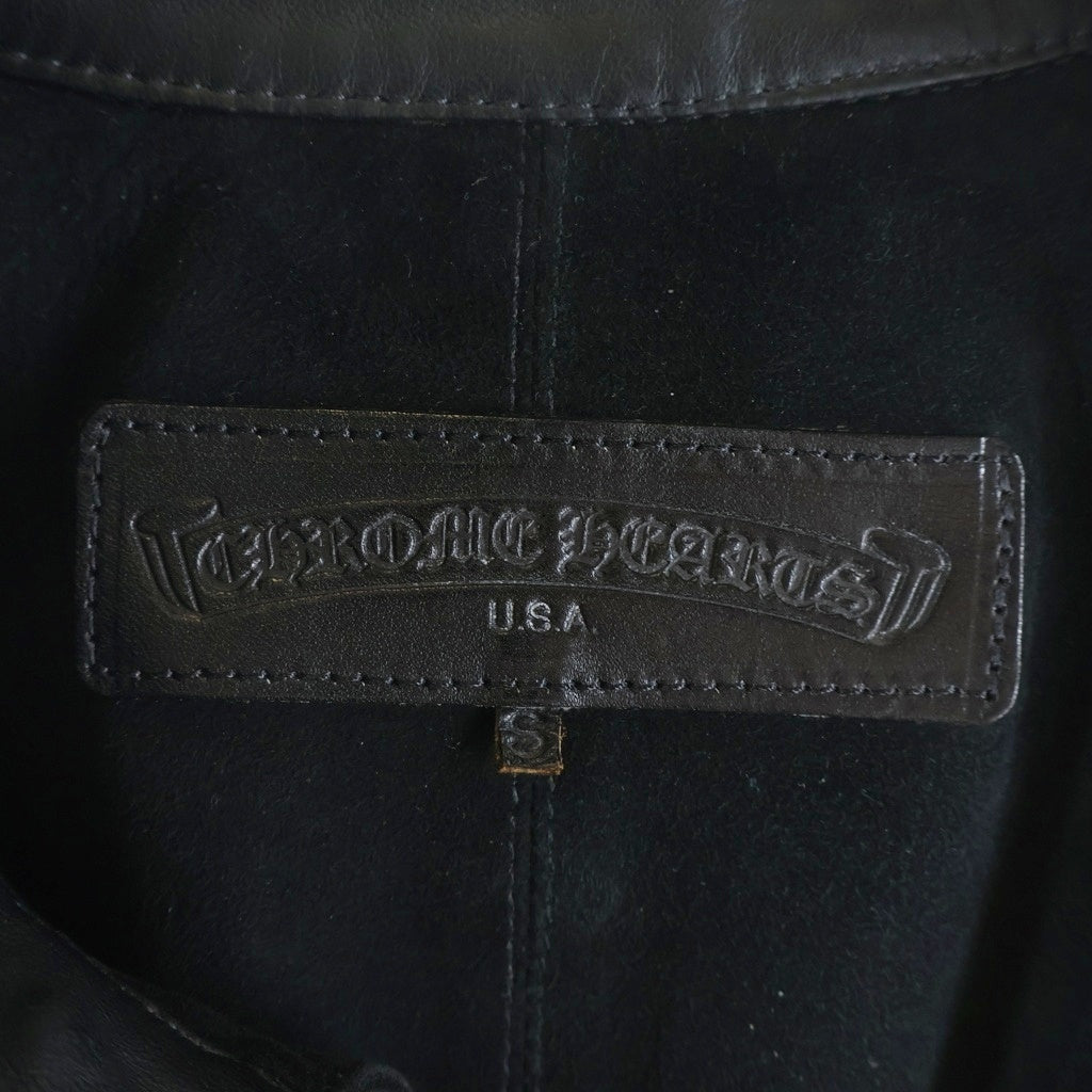 CHROME HEARTS(クロムハーツ) クロスボールボタン 長袖レザーシャツ