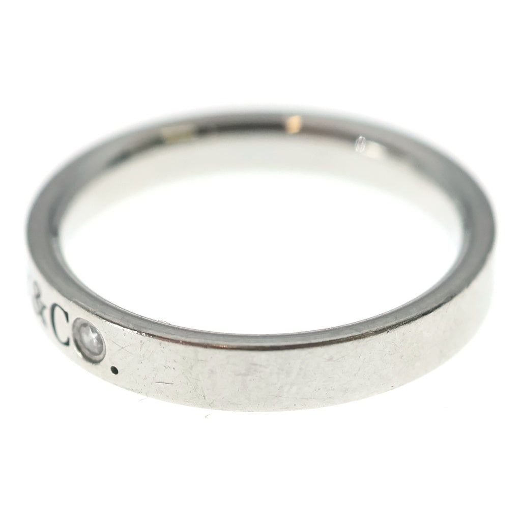 TIFFANY & Co.(ティファニー) pt950 1PD バンドリング ロゴ刻印 ワン