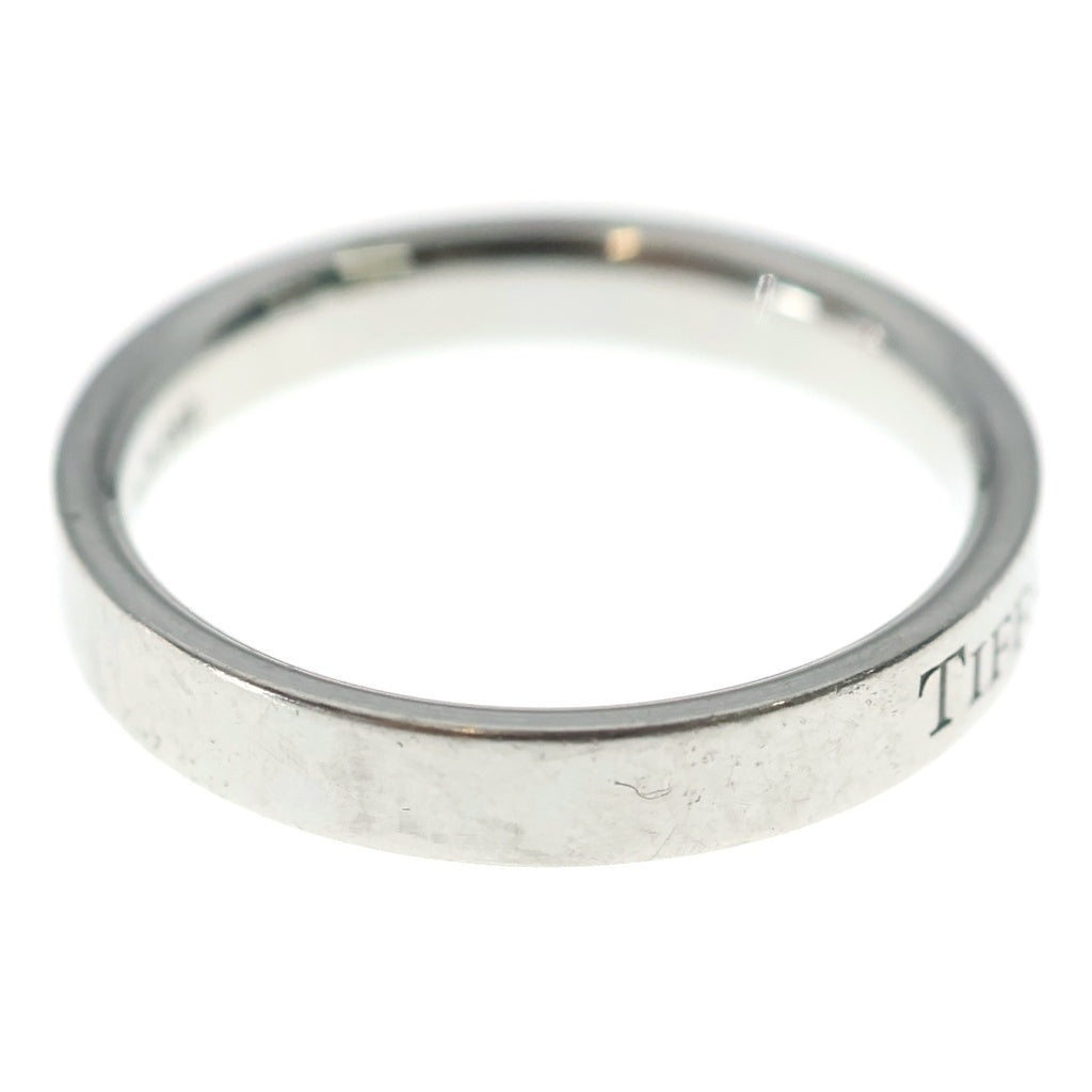 TIFFANY & Co.(ティファニー) pt950 バンドリング ロゴ刻印 指輪