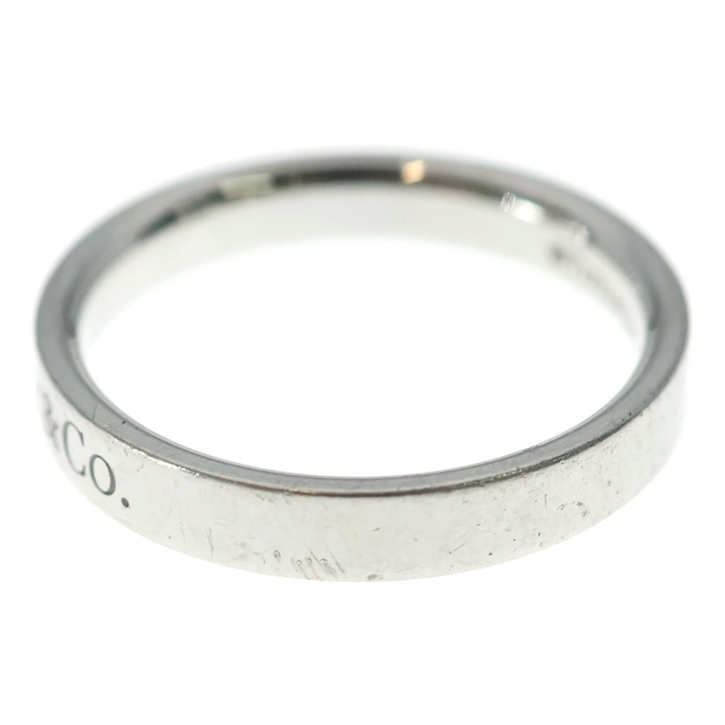 TIFFANY & Co.(ティファニー) pt950 バンドリング ロゴ刻印 指輪