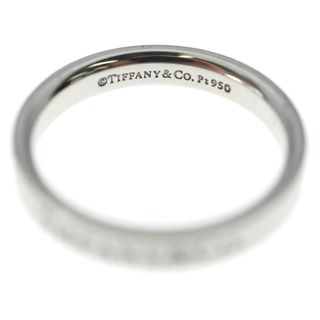 TIFFANY & Co.(ティファニー) pt950 バンドリング ロゴ刻印 指輪