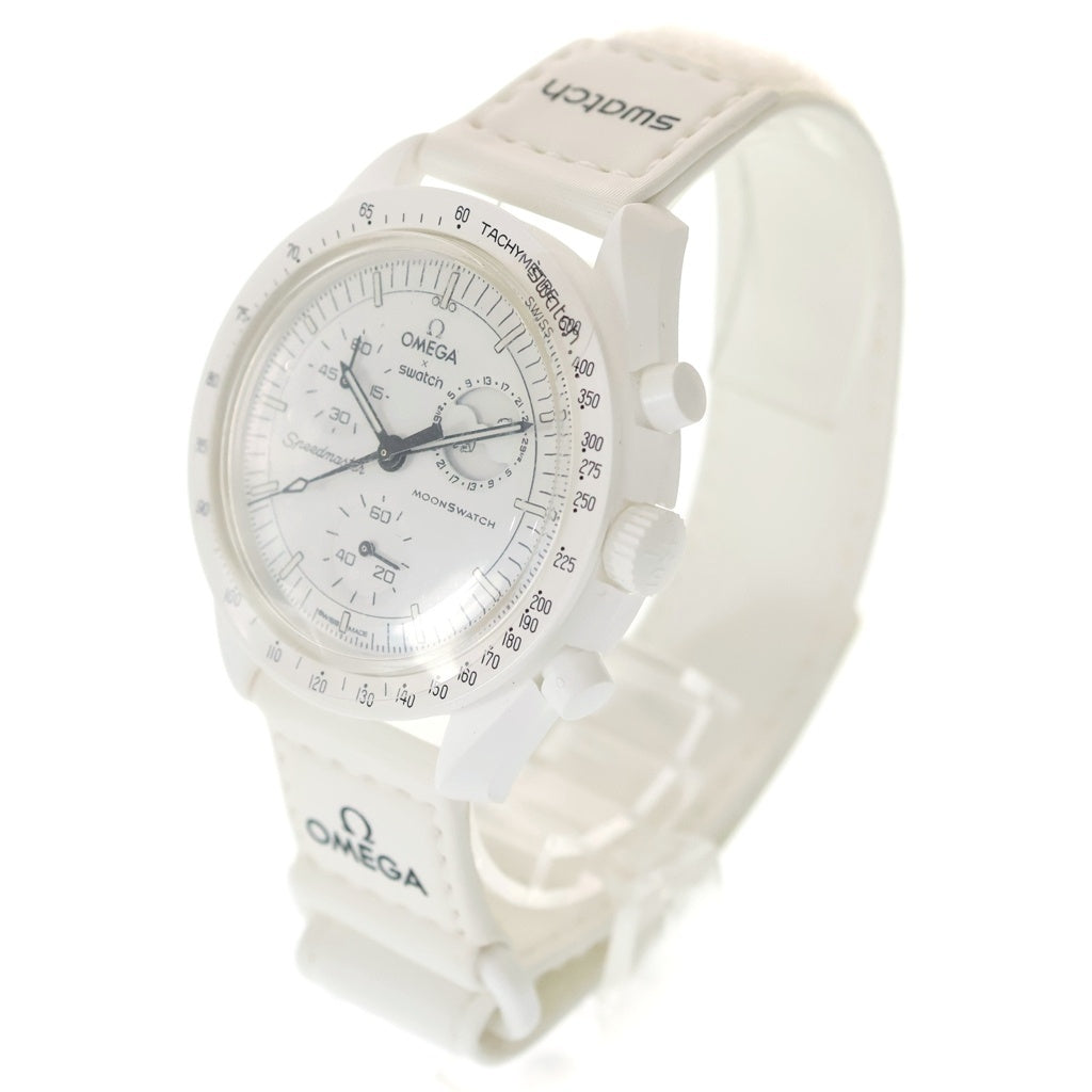 OMEGA(オメガ) ×SWATCH ×SNOOPY Mission To The Moon SO33W700 スウォッチ スヌーピー バイオセラミック ミッショントゥザムーンフェイズ クロノグラフ クォーツ 腕時計