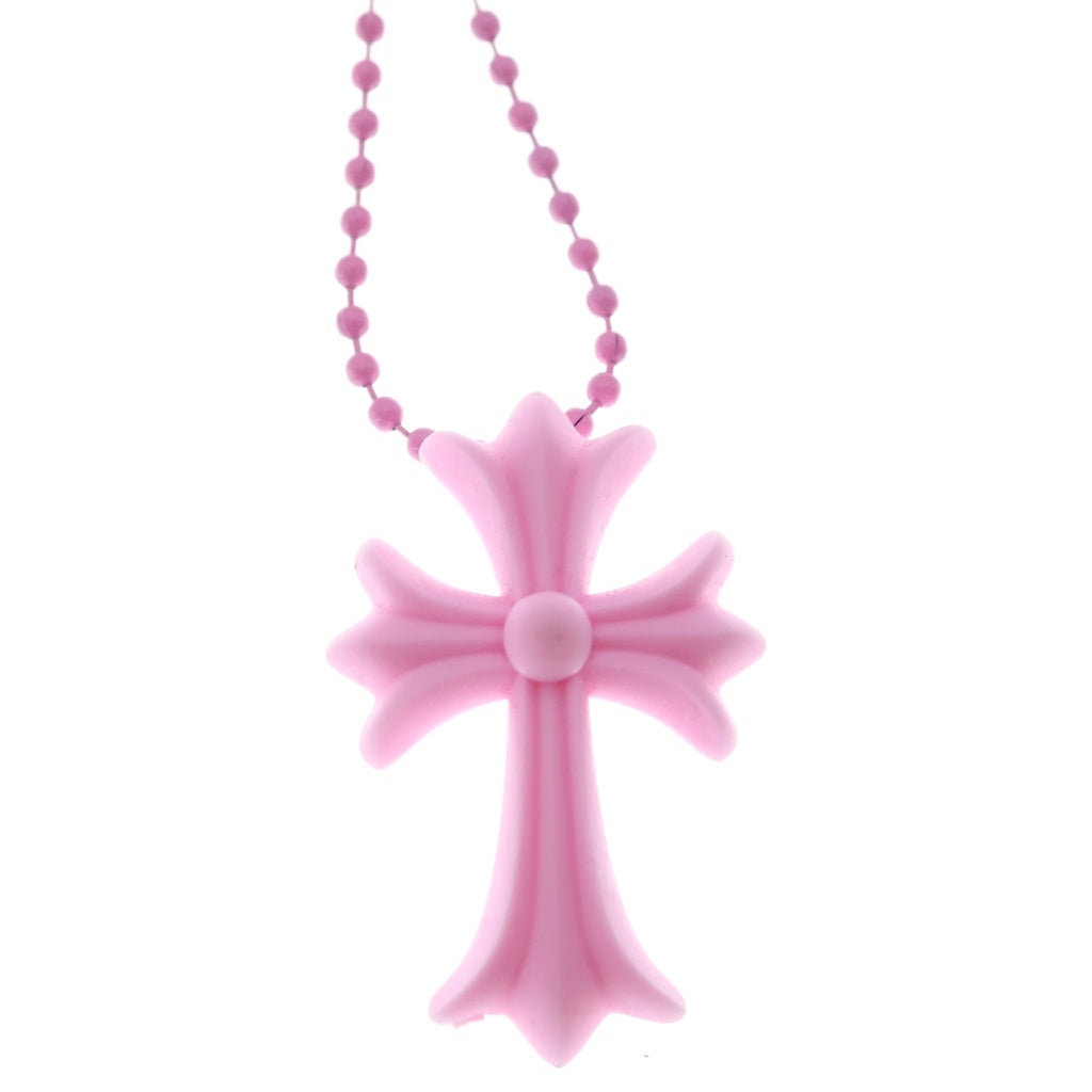 CHROME HEARTS(クロムハーツ) RUBBER CH CRS SML スモールCHクロス ラバーネックレス シリコン ピンク BCA306