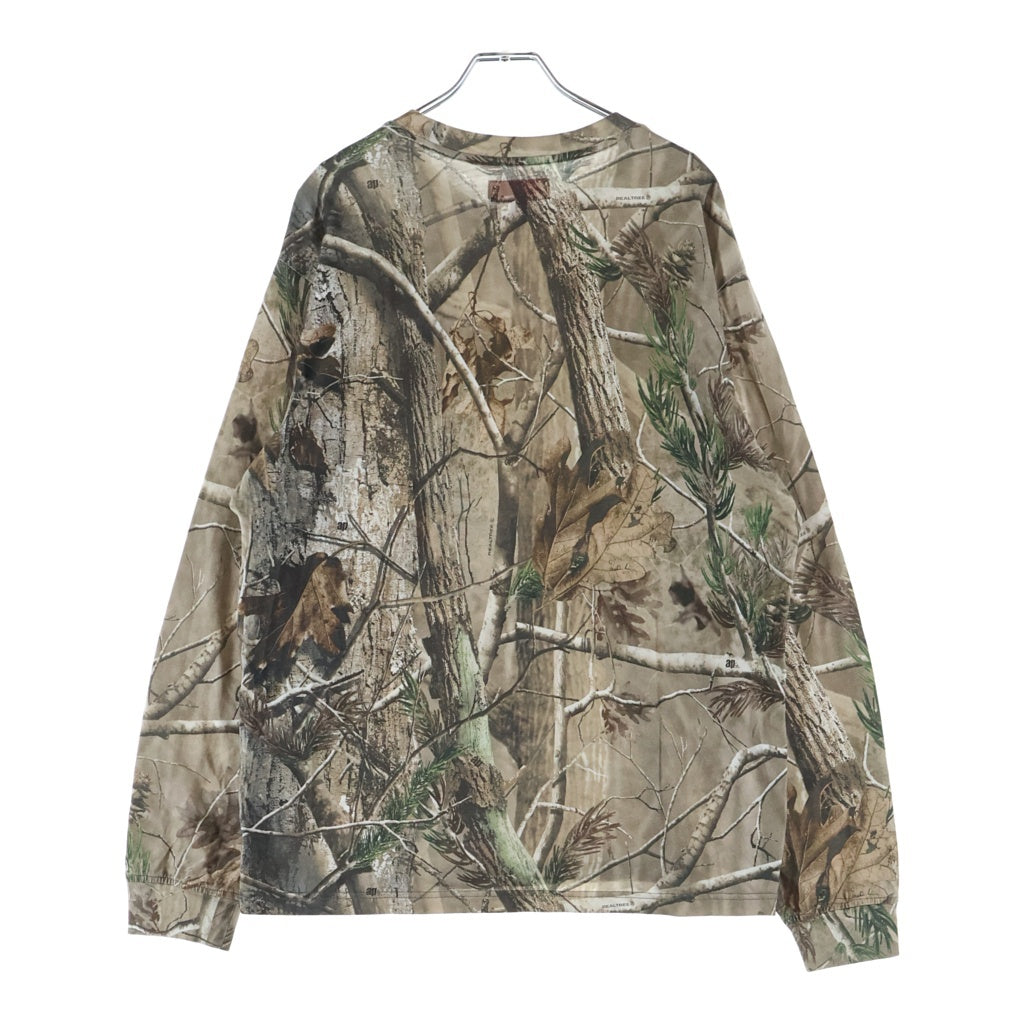 SUPREME(シュプリーム) 25AW Small Box L/S Tee Realtree AP Camo スモールボックスロゴ リアルツリー クルーネック長袖tシャツカットソー ロンT カモ