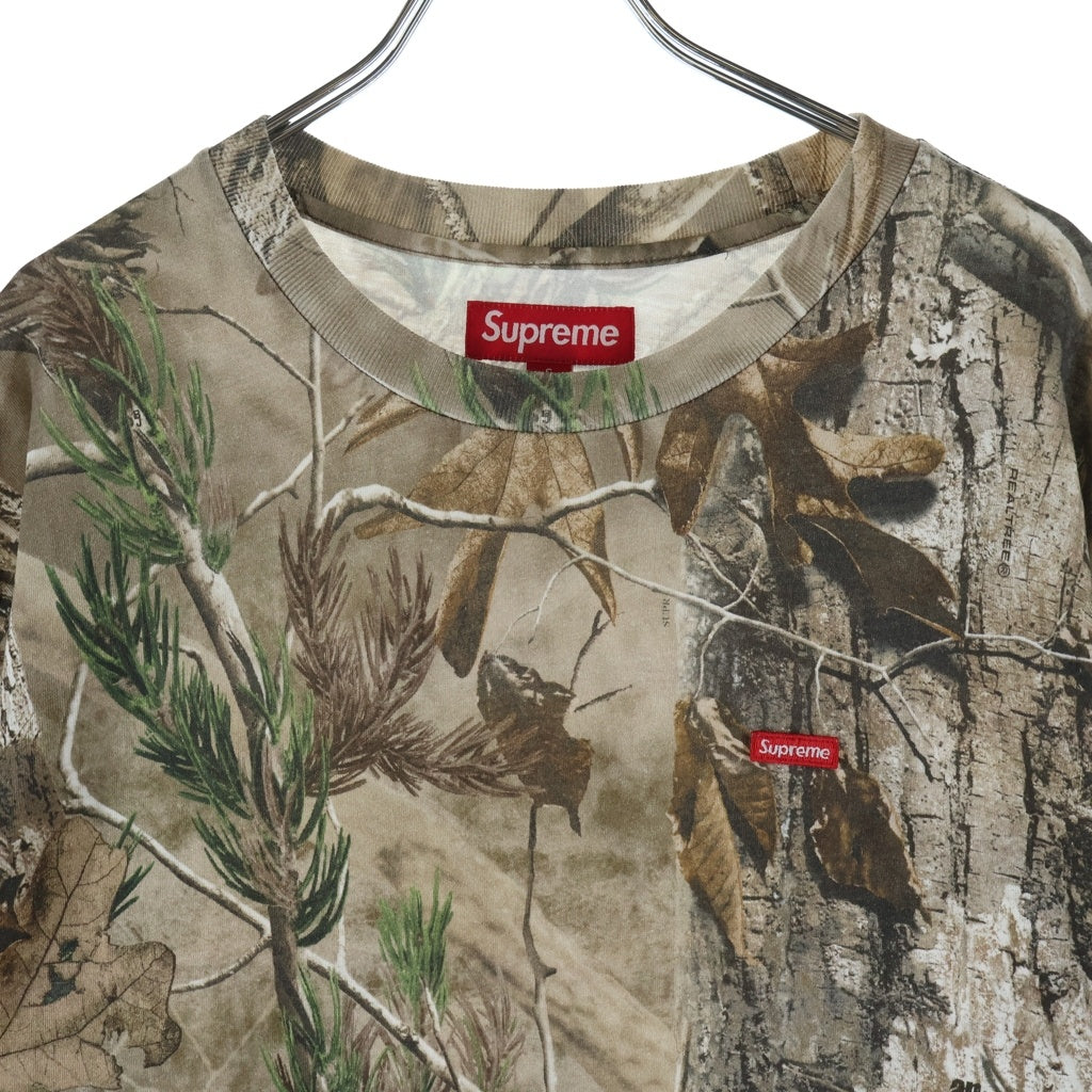 SUPREME(シュプリーム) 25AW Small Box L/S Tee Realtree AP Camo スモールボックスロゴ リアルツリー クルーネック長袖tシャツカットソー ロンT カモ