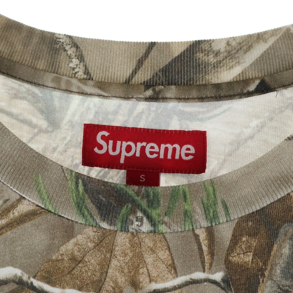 SUPREME(シュプリーム) 25AW Small Box L/S Tee Realtree AP Camo スモールボックスロゴ リアルツリー クルーネック長袖tシャツカットソー ロンT カモ