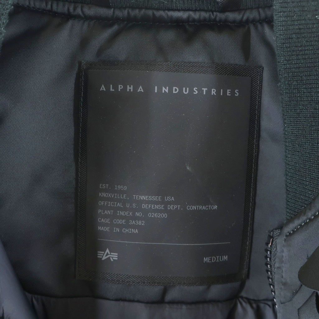 ALPHA INDUSTRIES(アルファ インダストリーズ) MA-1 ULCANS Flight Jacket 7975952029 ヘビーフライトナイロン フライトジャケット ボンバージャケット ブルゾンジャケット ブラック