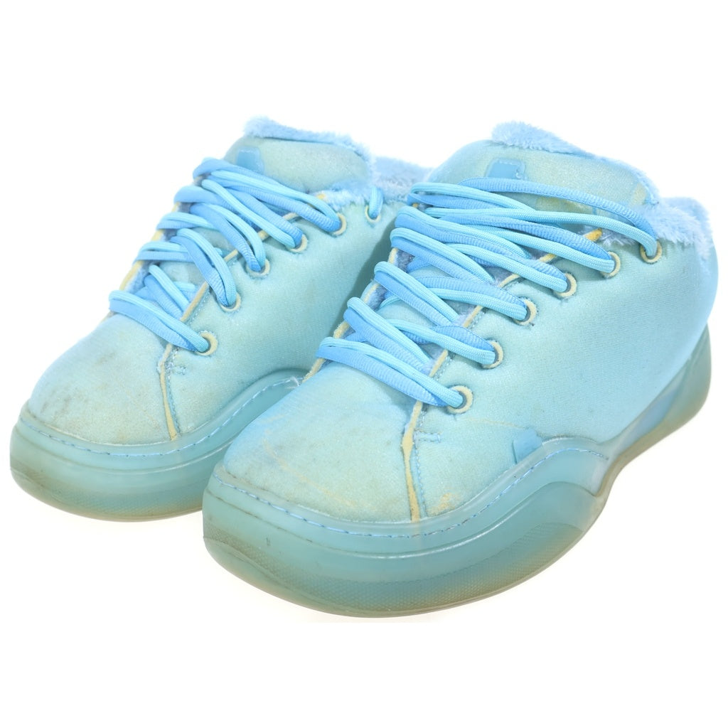 ERL(イーアールエル) FOAM VAMP SNEAKERS 厚底ファーローカットスニーカー ブルー