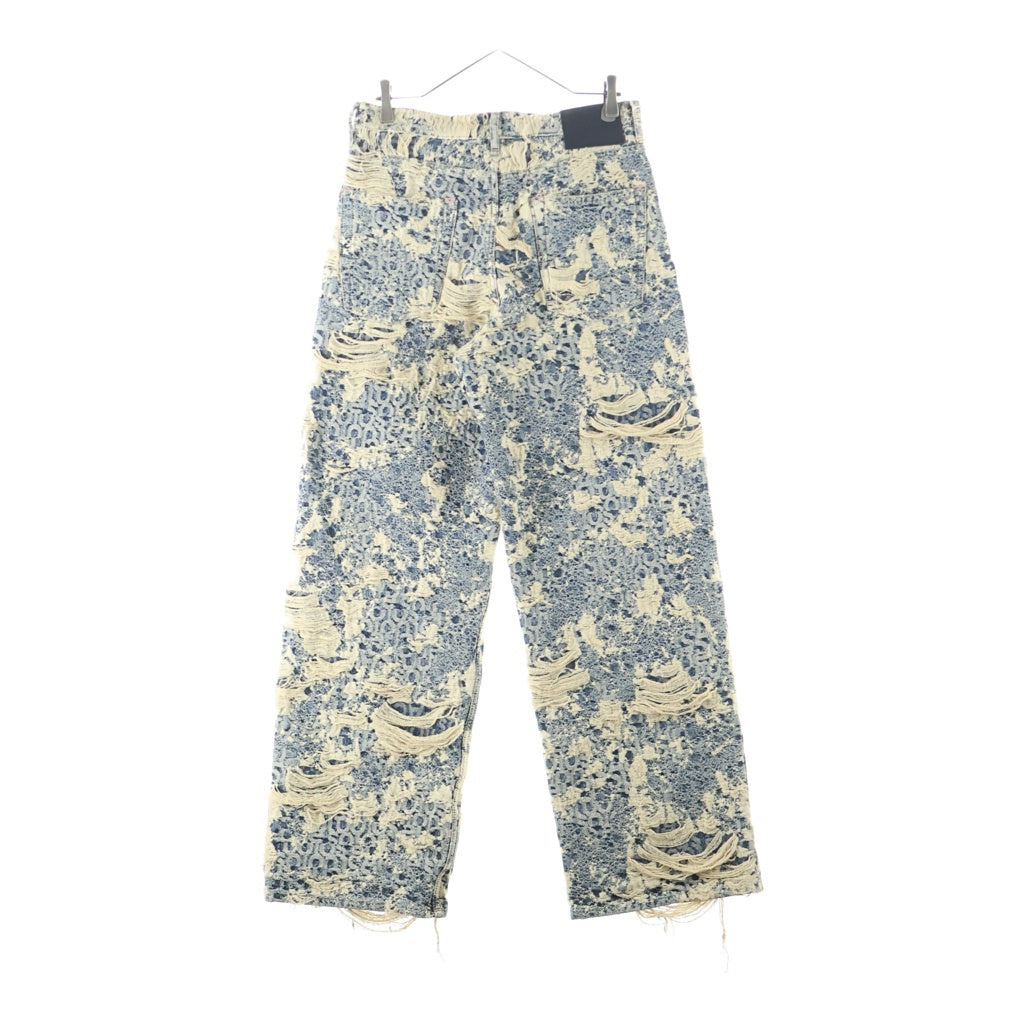 Acne Studios(アクネ ストゥディオズ) 25AW 1981 U DENIM DISTRESSED MONOGRAM デストロイデニムパンツ ジーンズ インディゴ C00080