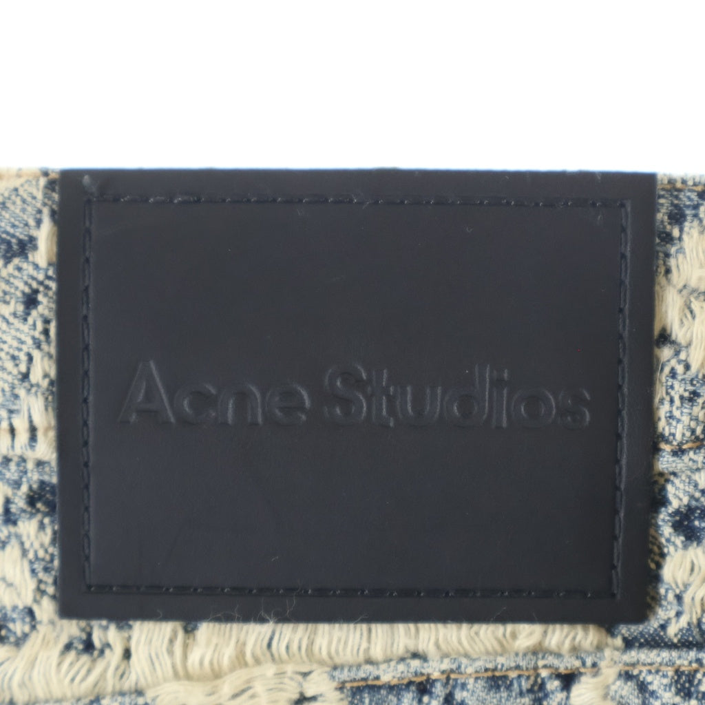 Acne Studios(アクネ ストゥディオズ) 25AW 1981 U DENIM DISTRESSED MONOGRAM デストロイデニムパンツ ジーンズ インディゴ C00080