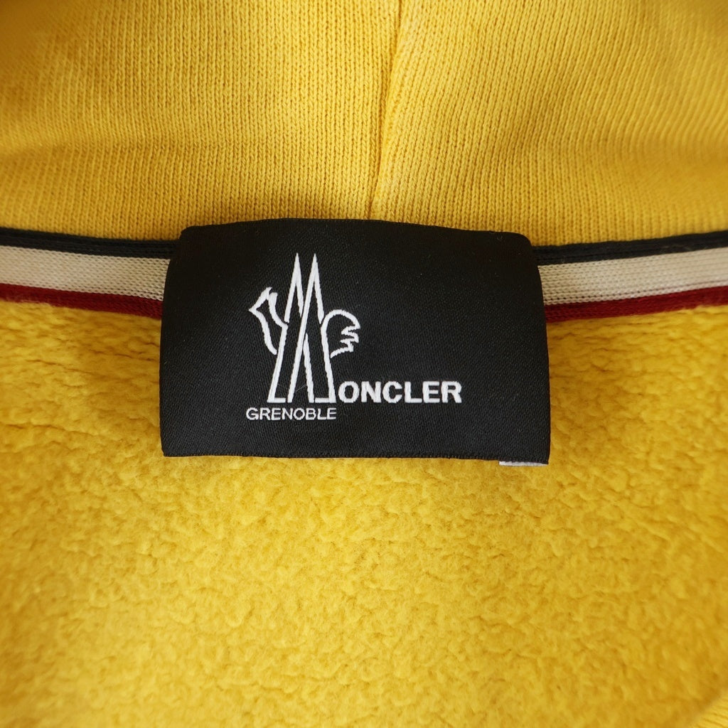 MONCLER GRENOBLE モンクレールグルノーブル 23AW MAGLIA CON CAPPUCCIO マグリア ロゴ プルオーバーパーカー フーディー イエロー I20978G00027 80451 MONCLER GRENOBLE(モンクレールグルノーブル) 23AW MAGLIA CON