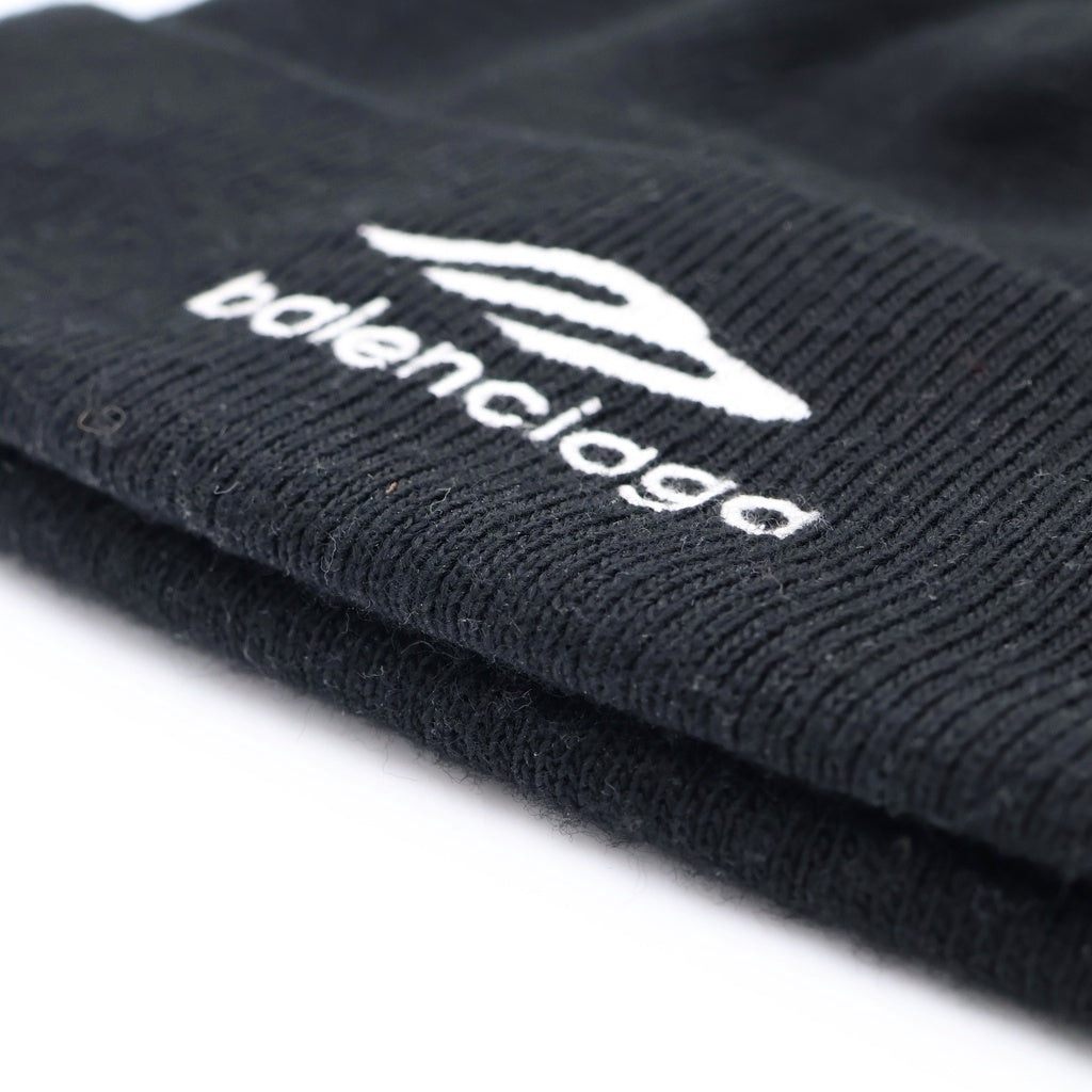 BALENCIAGA(バレンシアガ) 22AW Sports Icon Beanie スポーツアイコンビーニー ニット帽 ブラック 723343 443B1