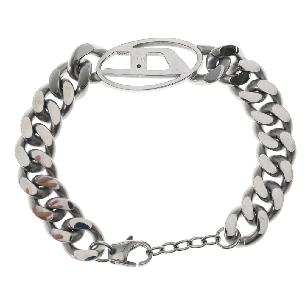 DIESEL(ディーゼル) ブランドロゴ チェーンリンクブレスレット シルバー Dx1432
