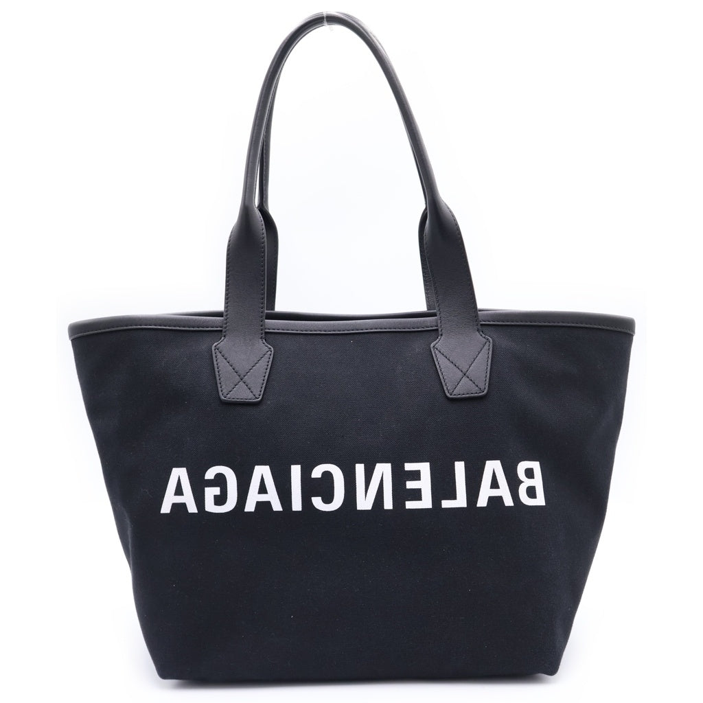 BALENCIAGA(バレンシアガ) ジャンボ キャンバス ミラーロゴ トートバッグ ブラック 6902068 2AABU レディース