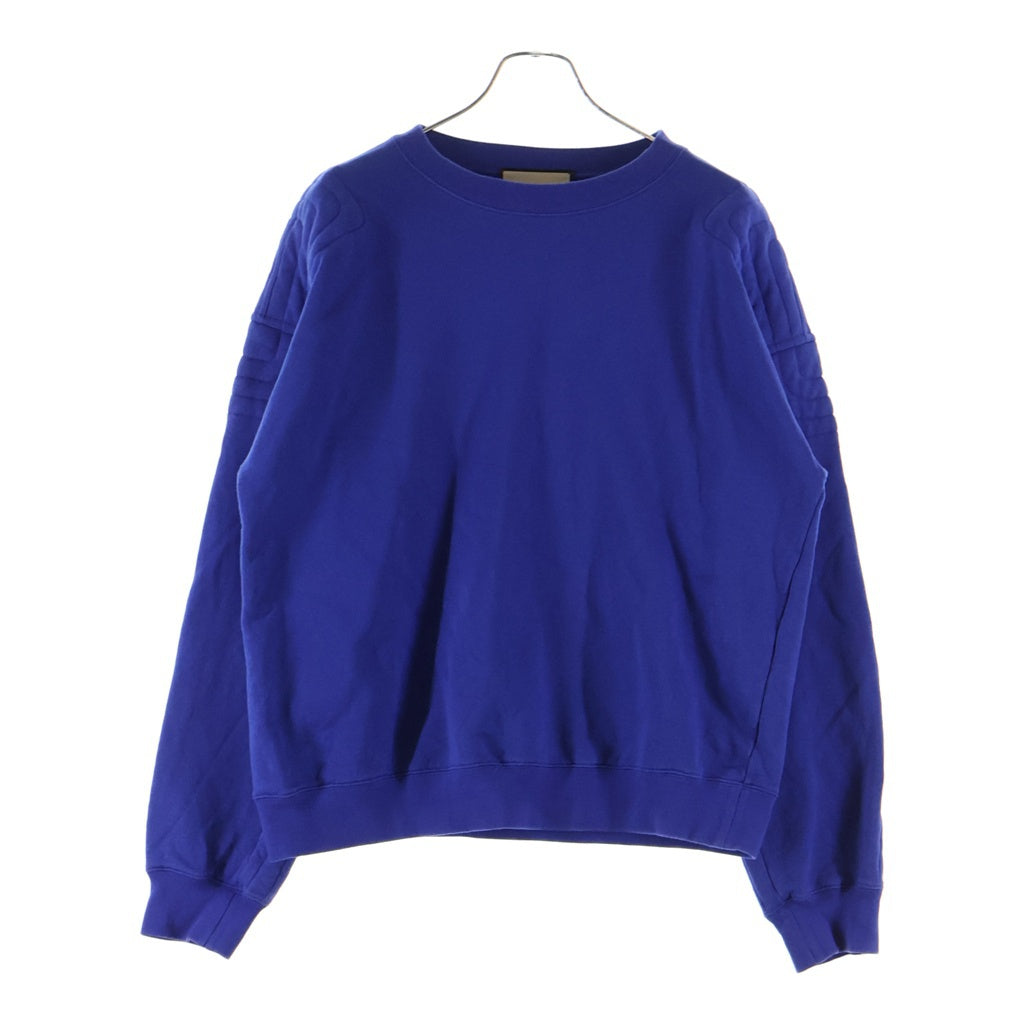 GUCCI(グッチ) バックロゴ シティ プリント クルーネック スウェット ブルー761595 XJFY3