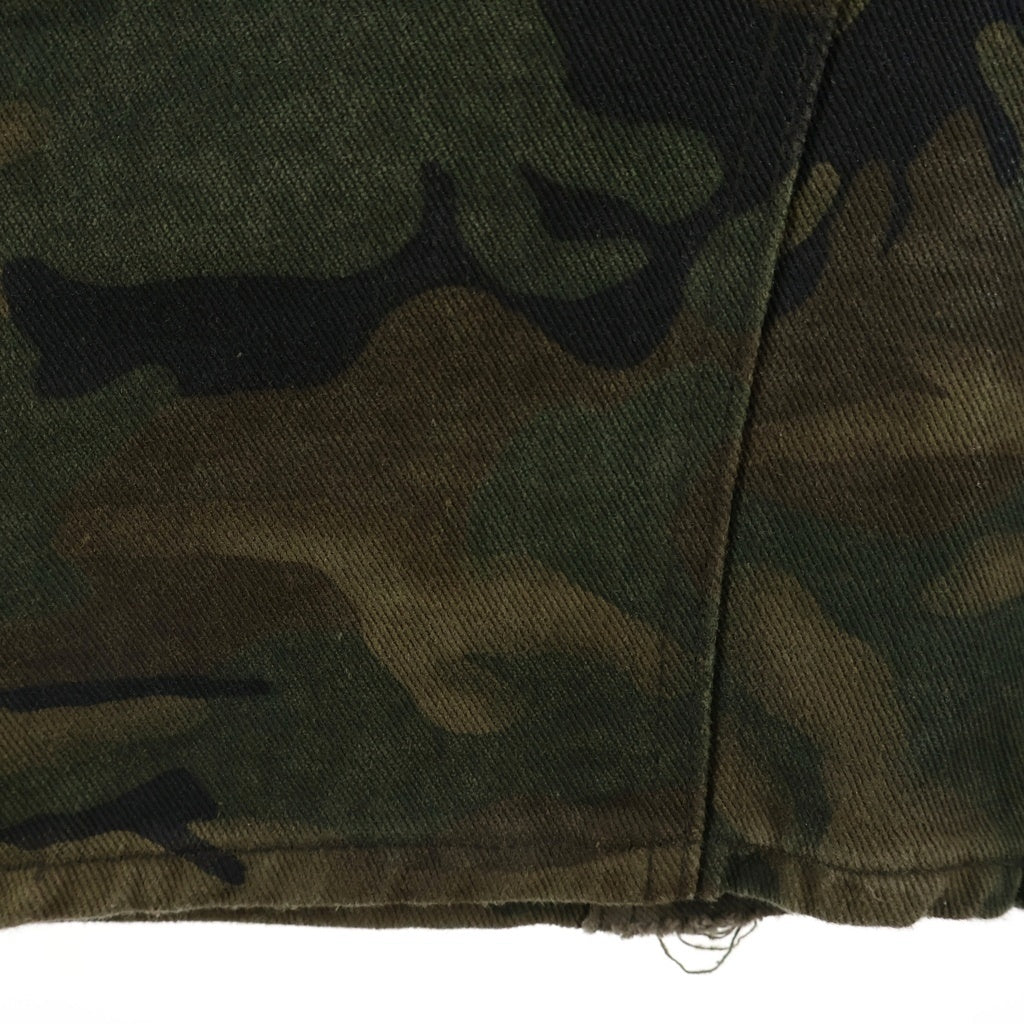 BREATH(ブレス) 25AWCOATING BIKER CAMO PANTデニムパンツ カーキ