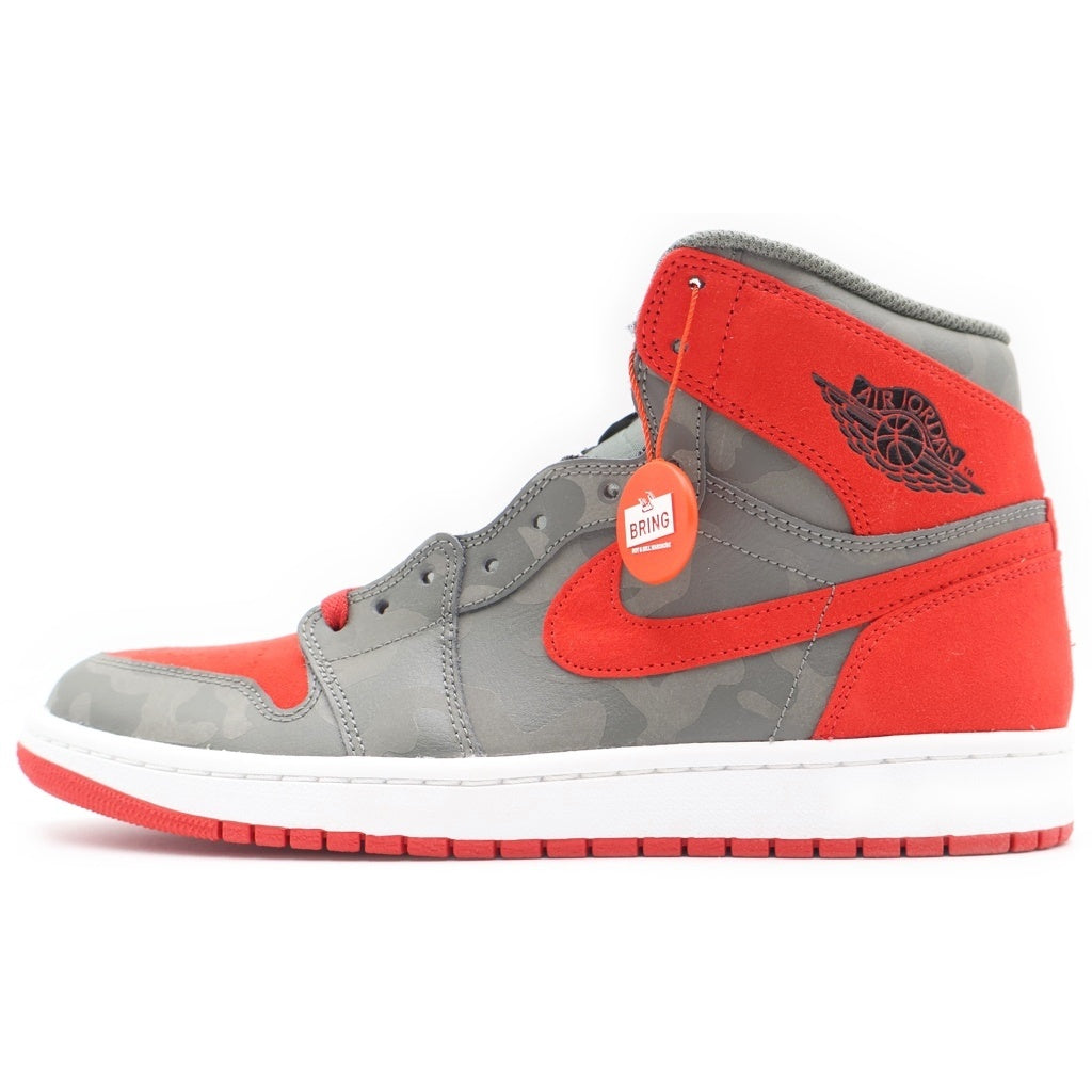 NIKE(ナイキ) Air Jordan 1 Retro High Camo 3M Bred AA3993 032 エアジョーダン1 レトロ ハイ カモ スリーエム ブレッド ローカットスニーカー グレー/レッド US10/28cm