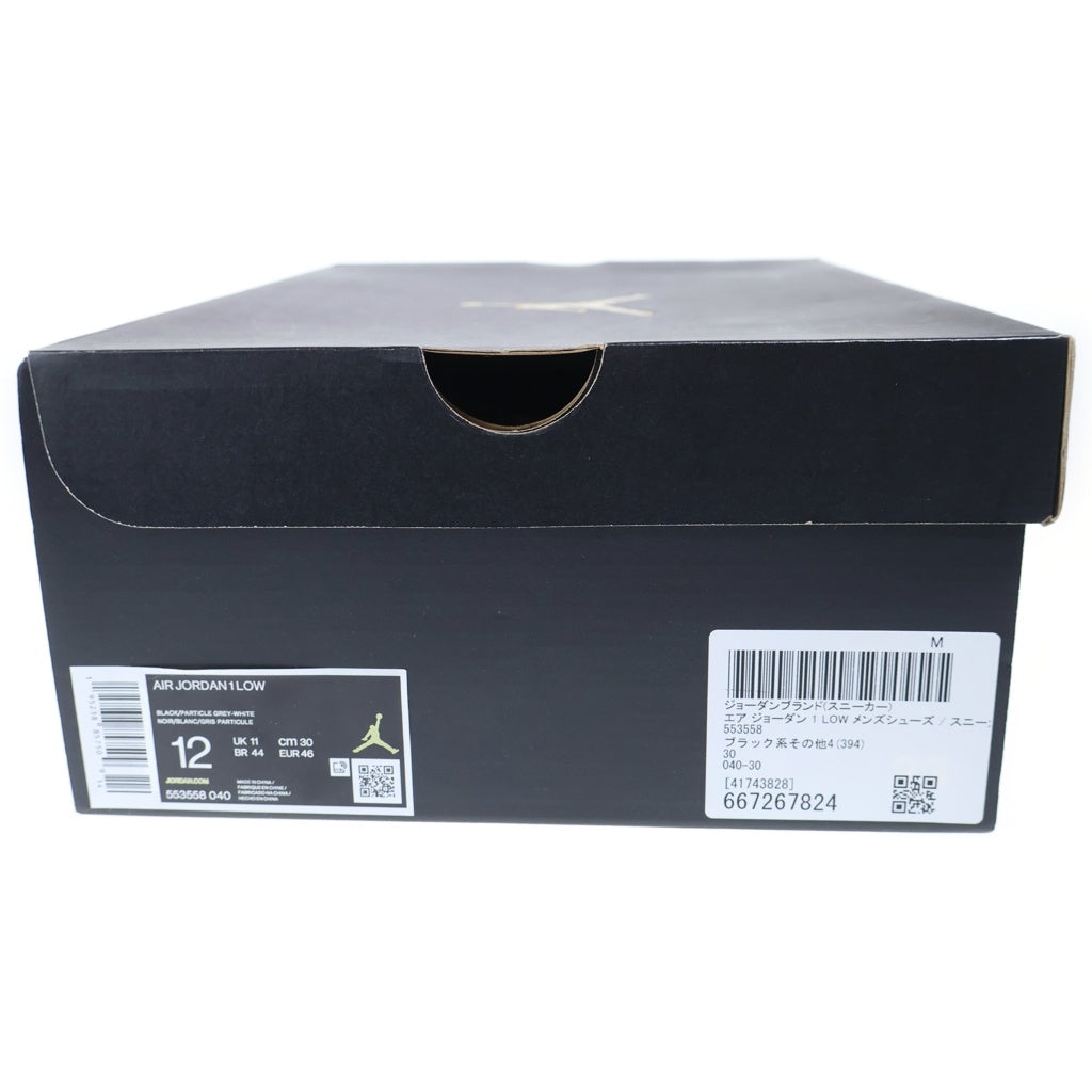 NIKE(ナイキ) Air Jordan 1 Low Grey/Black エアジョーダン1 ロー グレー/ブラック ローカットスニーカー US12/30cm ブラック 553558 040
