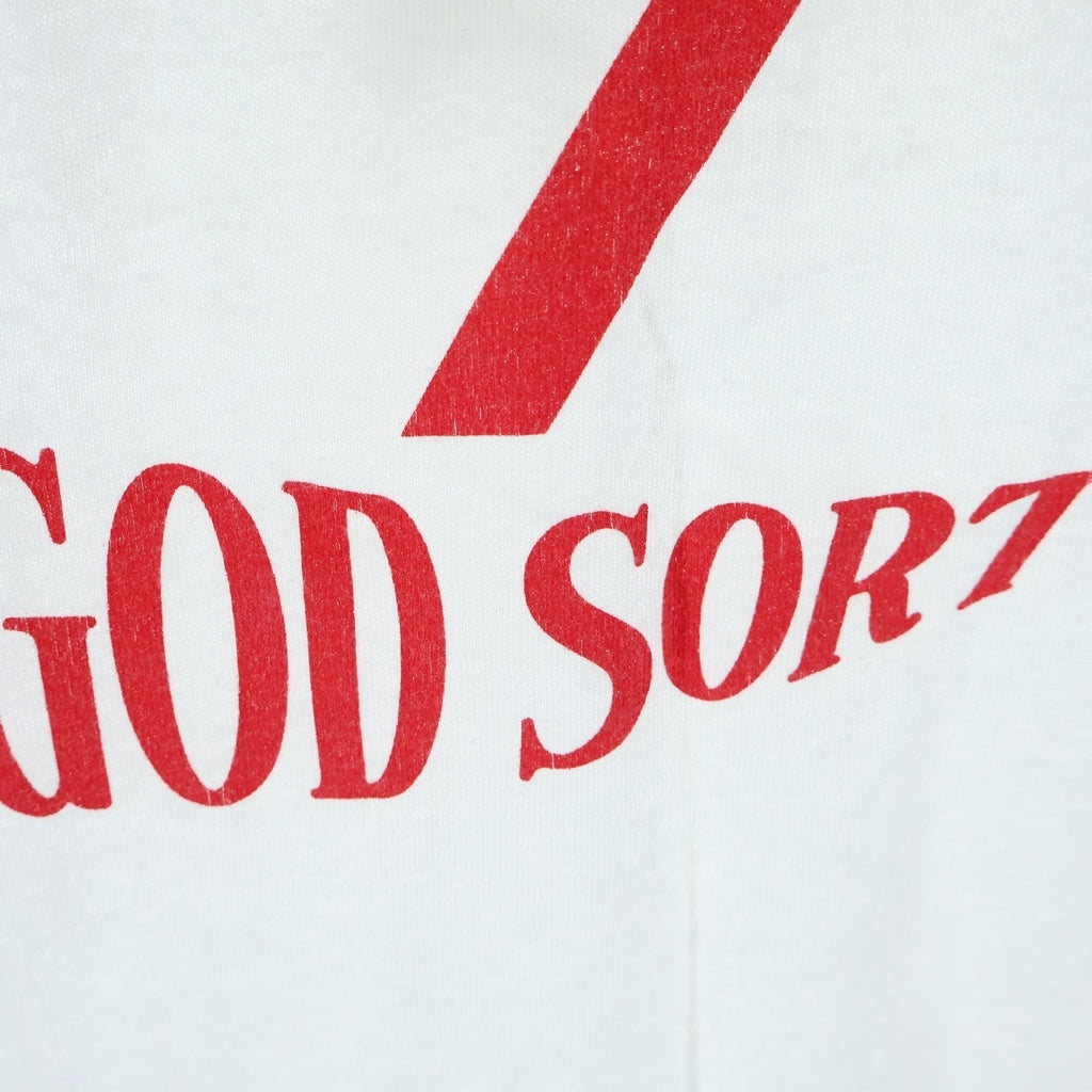 DENIM TEARS(デニムティアーズ) ×Clipse Let God Sort Em Out クリプス レット ゴッド ソート エム アウト 両面プリントクルーネック半袖Tシャツカットソー ホワイト/レッド