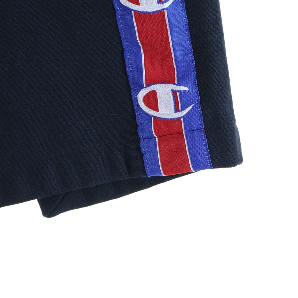 VETEMENTS ヴェトモン 17SS ×CHAMPION SIDETAPE LOGO SKIRT チャンピオン サイドテープロゴ スカート スウェットショーツ レディース ブラック WSS17CH10 VETEMENTS(ヴェトモン) 17SS ×Champion Sidetape Logo Skirt WSS17CH10