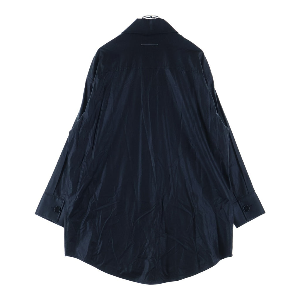 MM6 Maison Margiela(エムエムシックスメゾンマルジェラ) 21SS フェイクレザー 4ポケット ロングコート ブラック S52AM0153