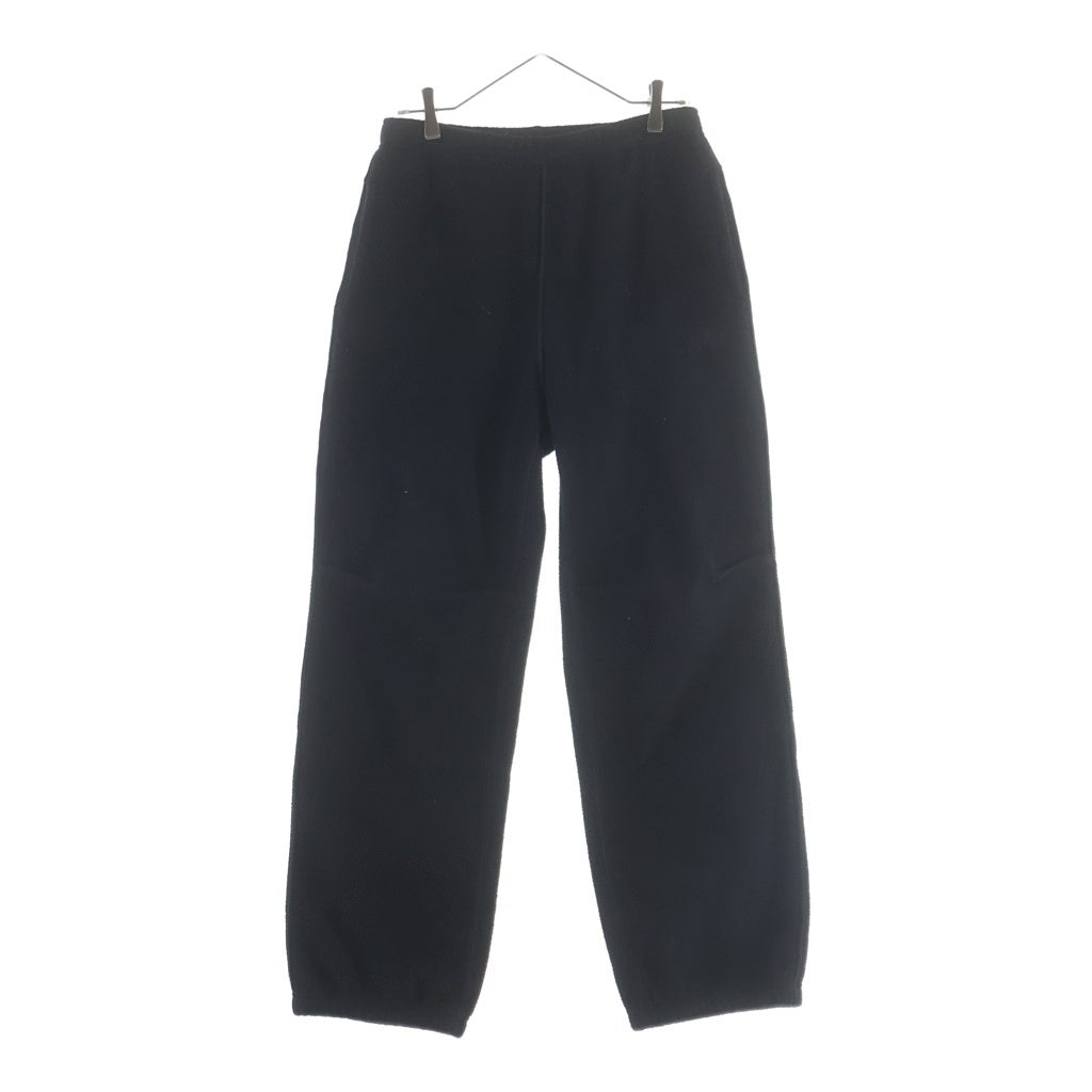 MM6 Maison Margiela(エムエムシックスメゾンマルジェラ) 25AW フロントロゴ刺繍コットントラックロングパンツ ブラック SH0KA0050