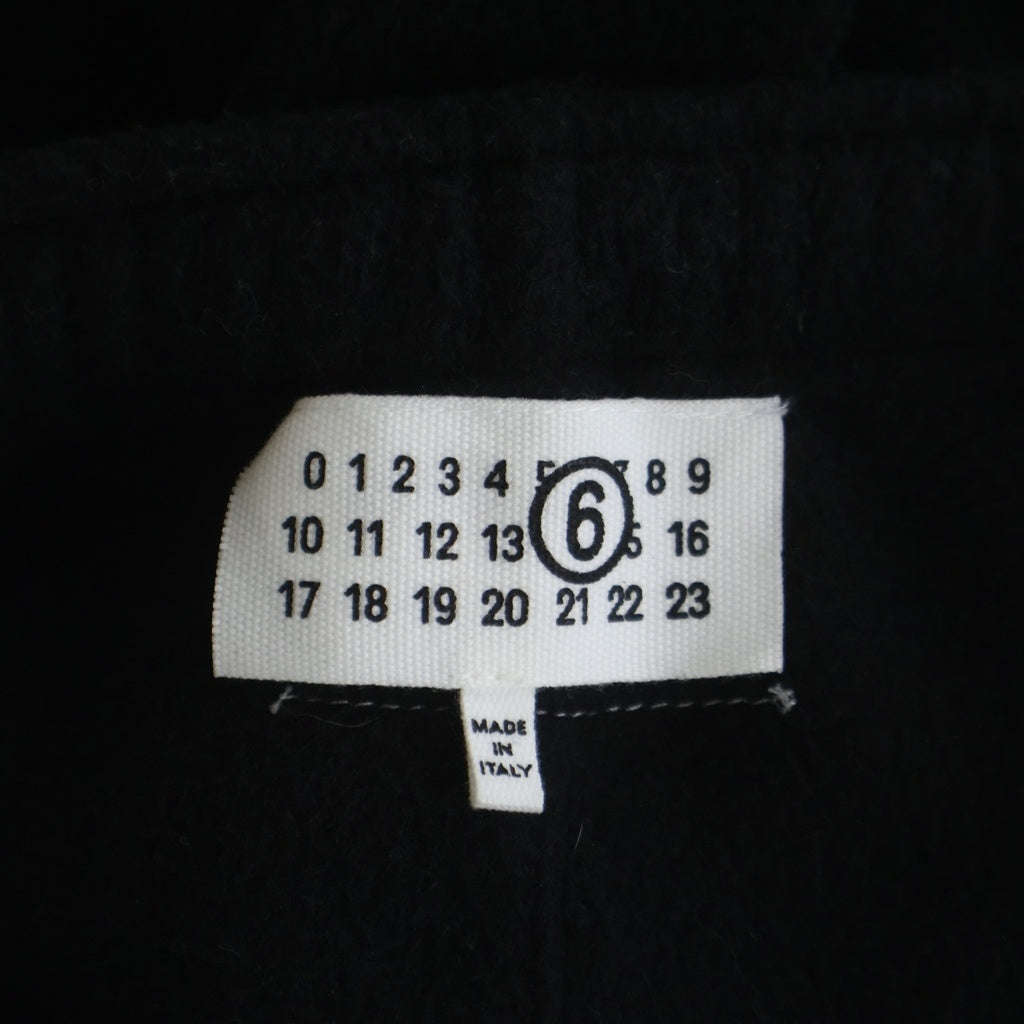 MM6 Maison Margiela エムエムシックスメゾンマルジェラ 25AW フロントロゴ刺繍コットントラックロングパンツ ブラック SH0KA0050 MM6 Maison Margiela(エムエムシックスメゾンマルジェラ) 25AW