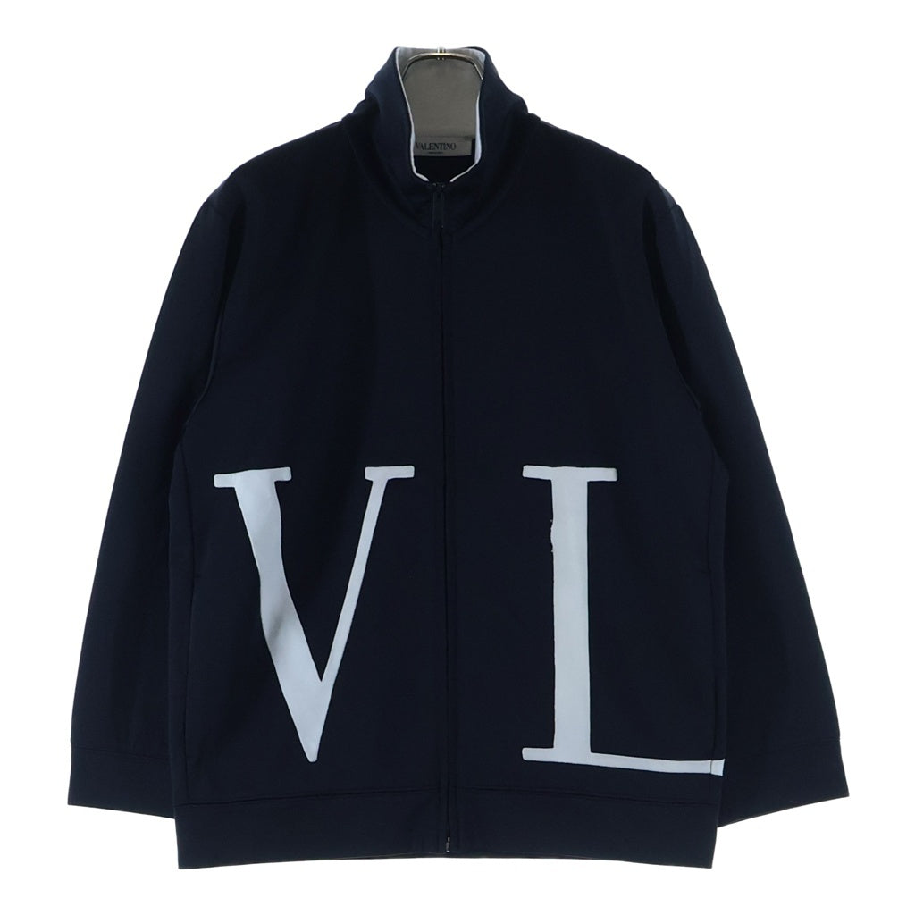 VALENTINO(ヴァレンティノ) VLTNロゴ刺繍 ジップアップトラックジャケット ブラック QB3MF05X498
