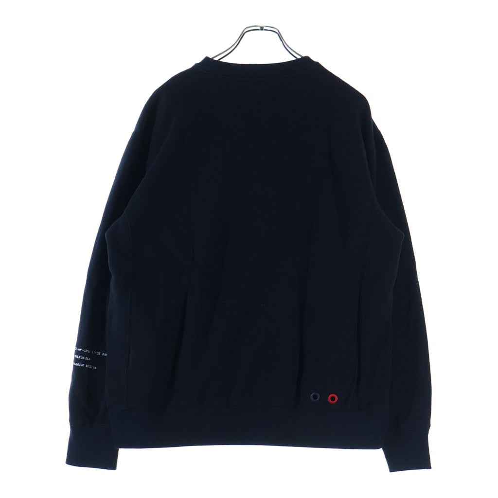 MONCLER(モンクレール) MAGLIA GIROCOLLO ナイロン切替 クルーネックスウェットトレーナー ブラック D209U8000950
