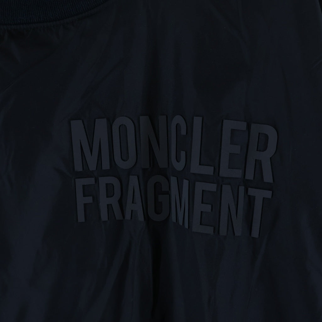 MONCLER(モンクレール) MAGLIA GIROCOLLO ナイロン切替 クルーネックスウェットトレーナー ブラック D209U8000950