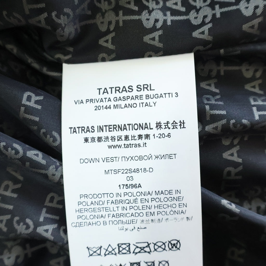 TATRAS(タトラス) × Sfera Ebbasta ナイロン ボンバーダウンベスト ブラック MTSF22S4818