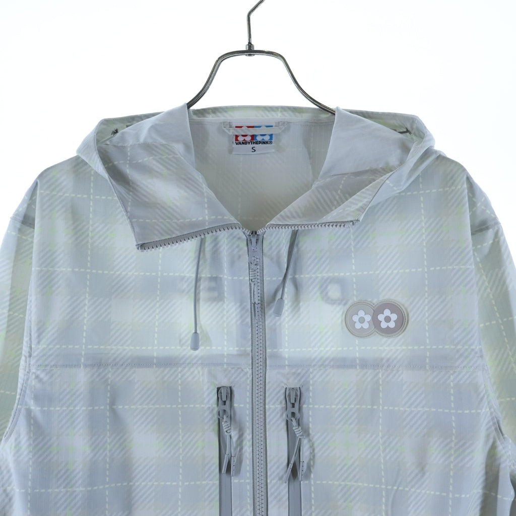 VANDY THE PINK(バンディーザピンク) 26SS Plaid Windbreaker Jacket VD5058-104 プレイド ウィンドウブレーカー ナイロンジャケット グレー