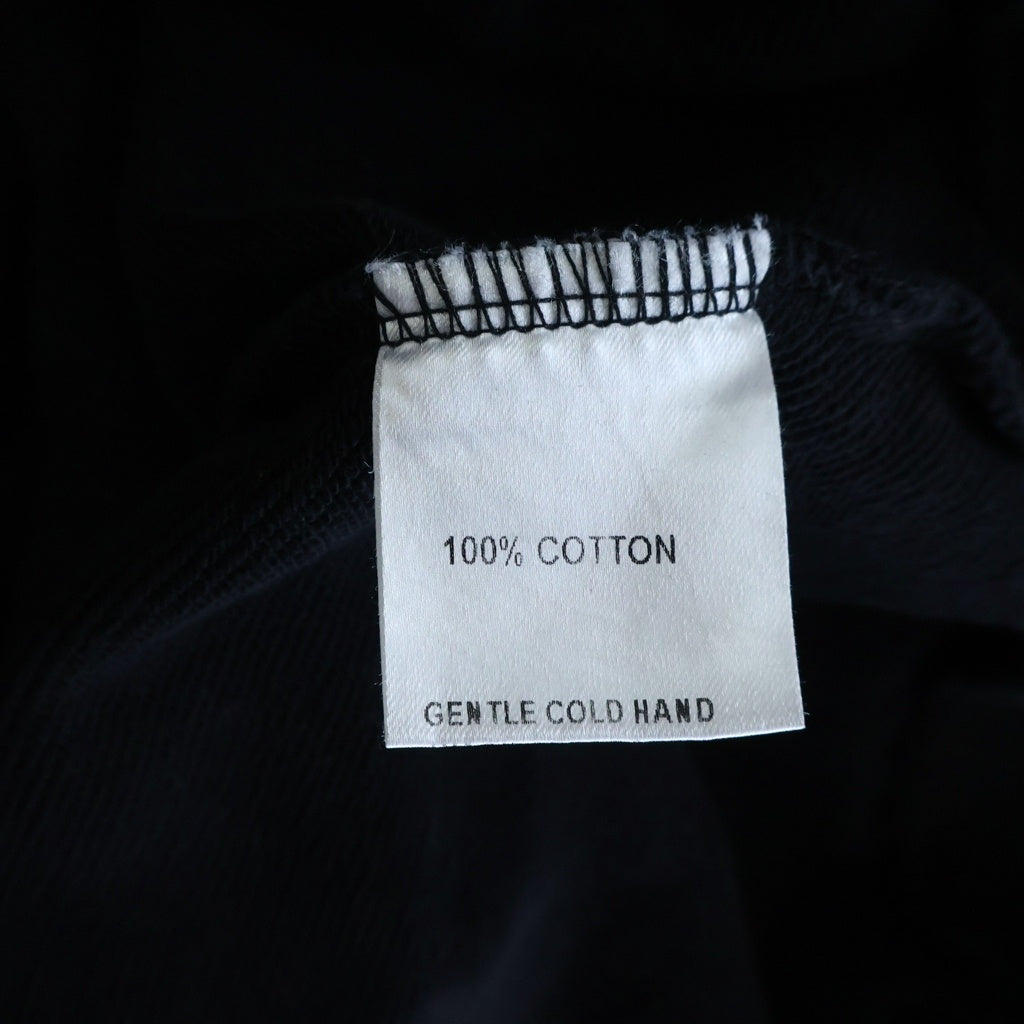 NO BRAND(ノーブランド) OZARA (オザラ） WAVE JACKET フロントロゴスタッズ クロップド丈 ジップアパーカー フーディ ブラック