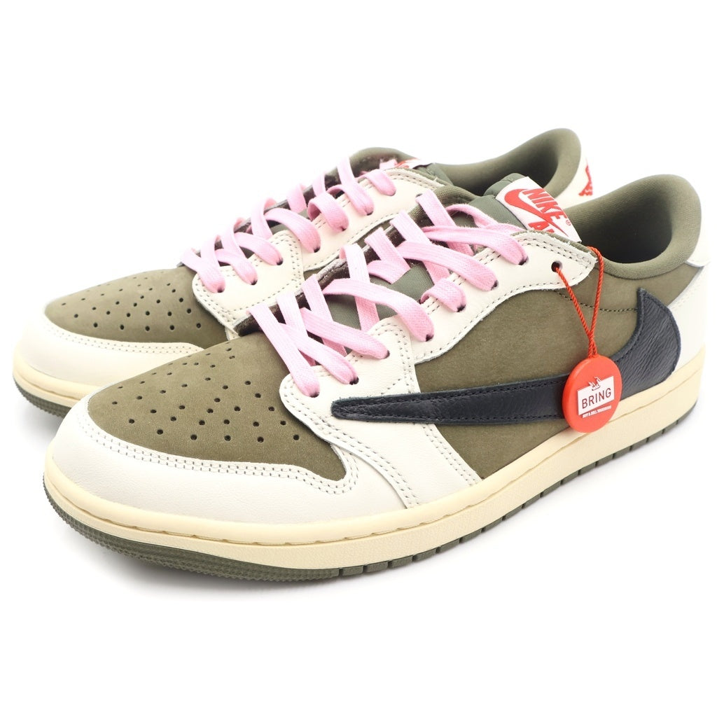NIKE(ナイキ) ×TRAVIS SCOTT AIR JORDAN 1 LOW OG トラヴィススコット エアジョーダン 1 リバース オリーブ ローカットスニーカー US9/27cm DM7866-200