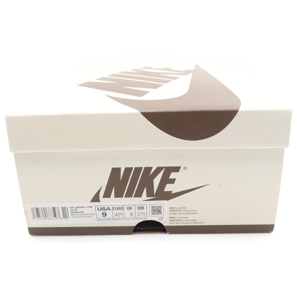NIKE(ナイキ) ×TRAVIS SCOTT AIR JORDAN 1 LOW OG トラヴィススコット エアジョーダン 1 リバース オリーブ ローカットスニーカー US9/27cm DM7866-200