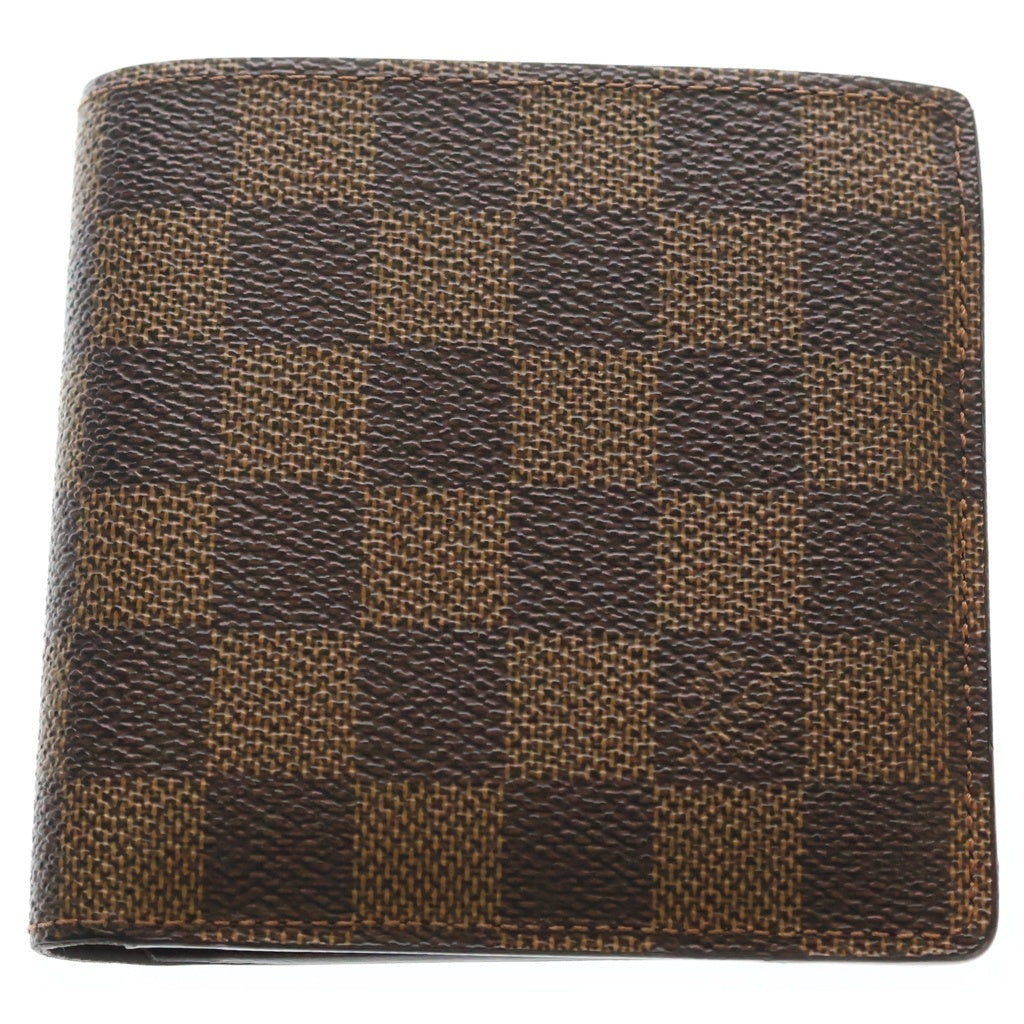 LOUIS VUITTON(ルイヴィトン) ダミエ・エベヌ キャンバスポルトフォイユ・マルコ ウォレット ブラウン N60895 レディース