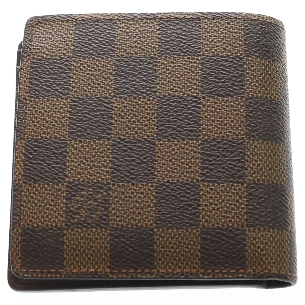 LOUIS VUITTON(ルイヴィトン) ダミエ・エベヌ キャンバスポルトフォイユ・マルコ ウォレット ブラウン N60895 レディース
