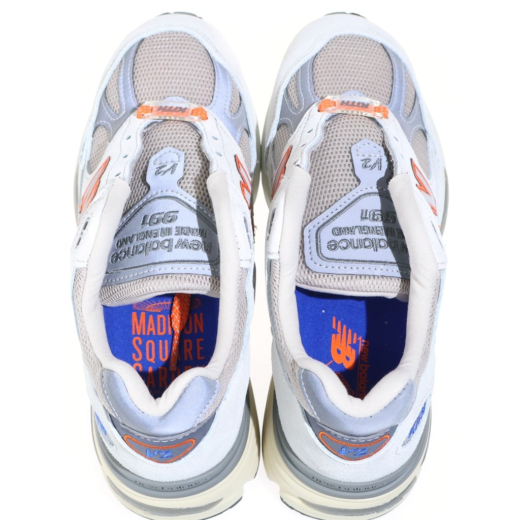 New Balance(ニューバランス) ×U991KT2 キス マディソンスクエアガーデン 991V2 ローカットスニーカー グレー/オレンジ US5.5/23.5cm レディース