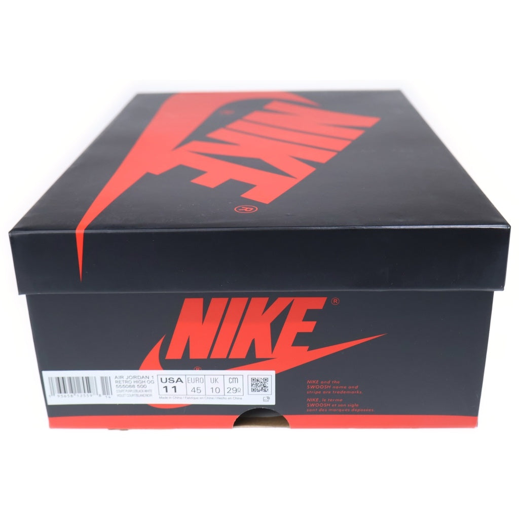 NIKE(ナイキ) AIR JORDAN 1 RETRO HIGH OG COURT PURPLE 555088-500 エアジョーダン1 レトロ ハイ コート パープル ハイカットスニーカー ホワイト/パープル US11/29cm