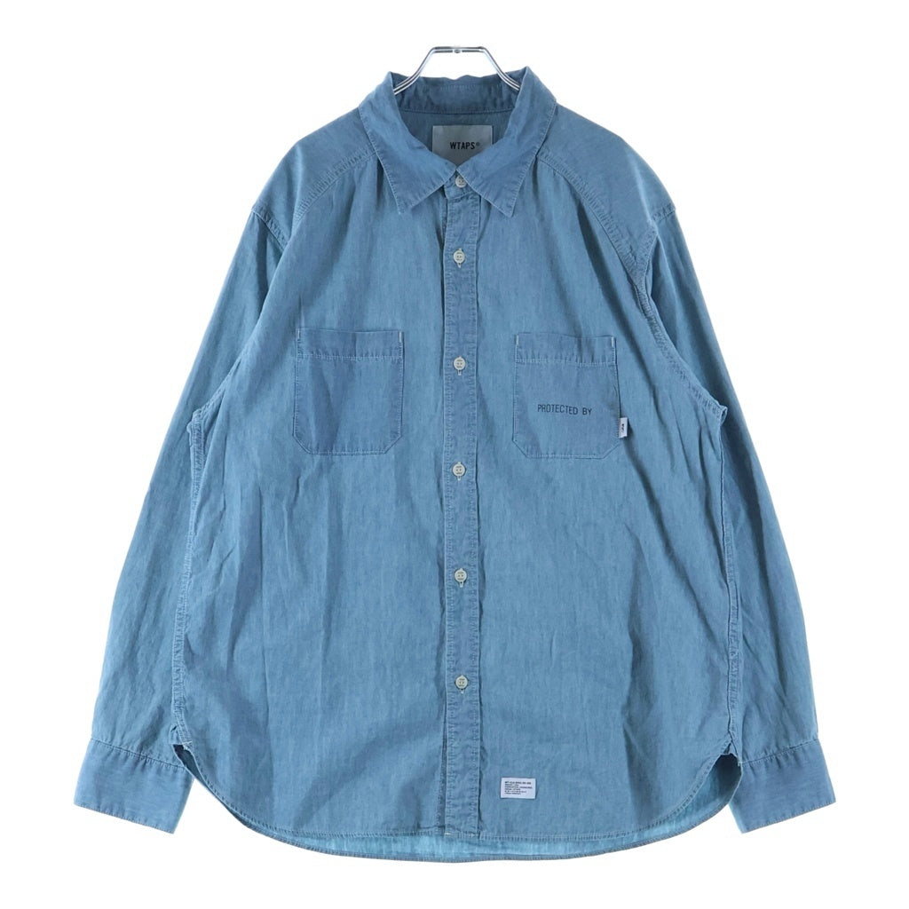 WTAPS(ダブルタップス) CB LS COTTON. CHAMBRAY バイオブリーチ加工
