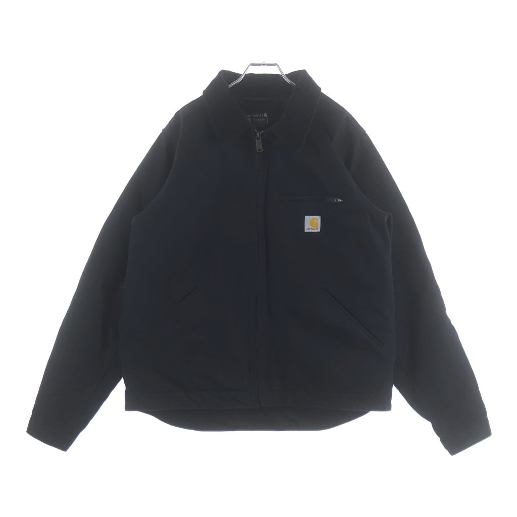 CARHARTT(カーハート) BLANKET-LINED DETROIT JACKET ロゴパッチ ジップアップ ブランケットライニング デトロイトジャケット ブラック 103828 BLK