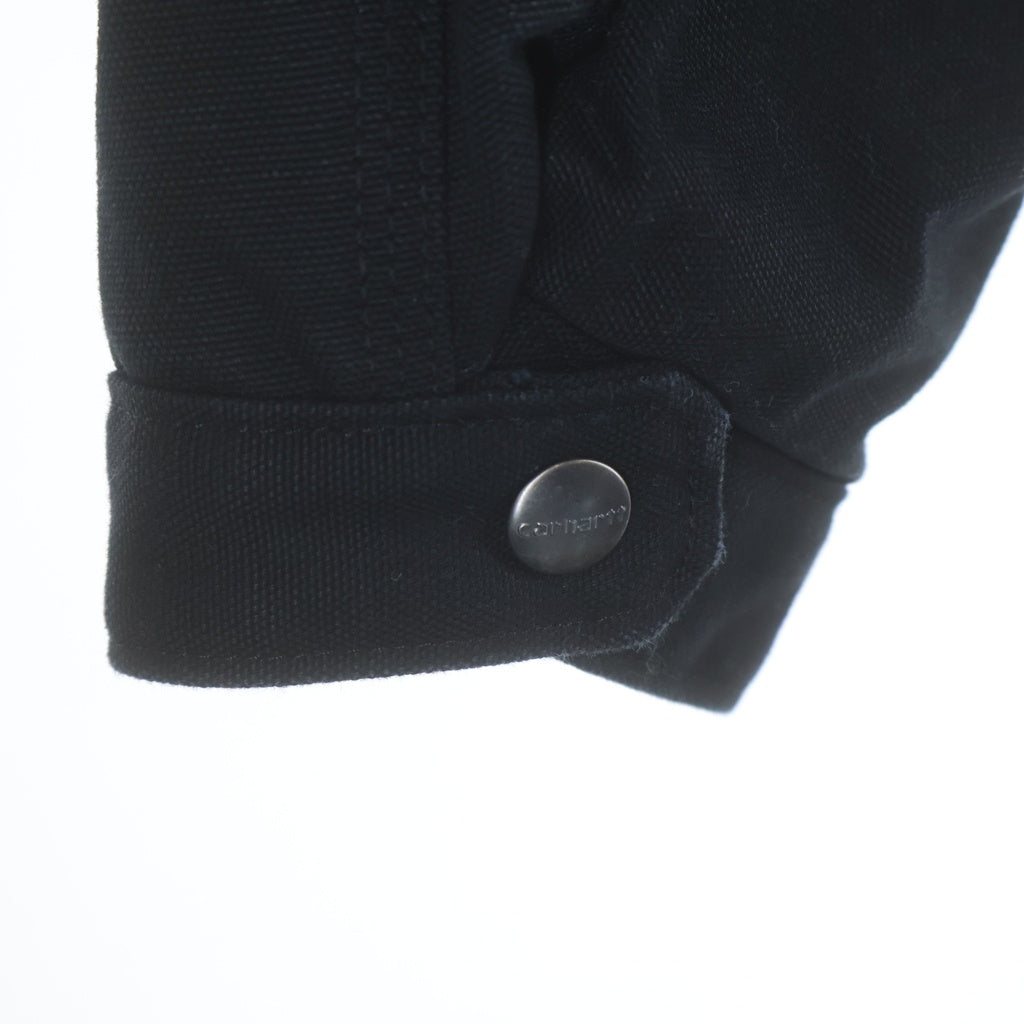 CARHARTT(カーハート) BLANKET-LINED DETROIT JACKET ロゴパッチ ジップアップ ブランケットライニング デトロイトジャケット ブラック 103828 BLK