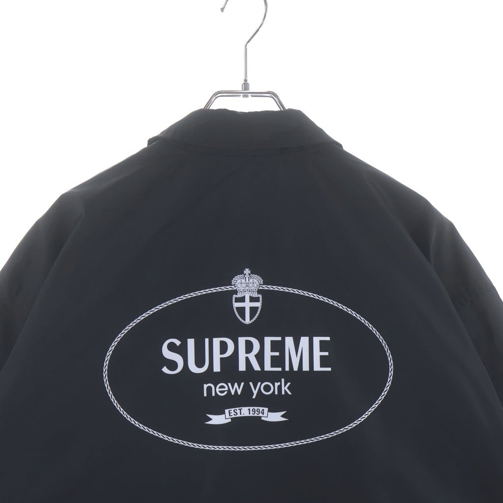 SUPREME(シュプリーム) 24AW Crest Coaches Jacket クレスト ロゴエンブロイダリー コーチジャケット ブラック