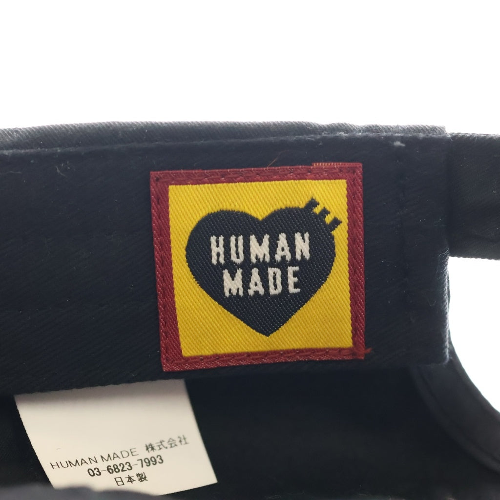 HUMAN MADE(ヒューマンメイド) 5PANEL TWILL CAP ロゴ刺繍 5パネル ベースボールキャップ 帽子 ブラック