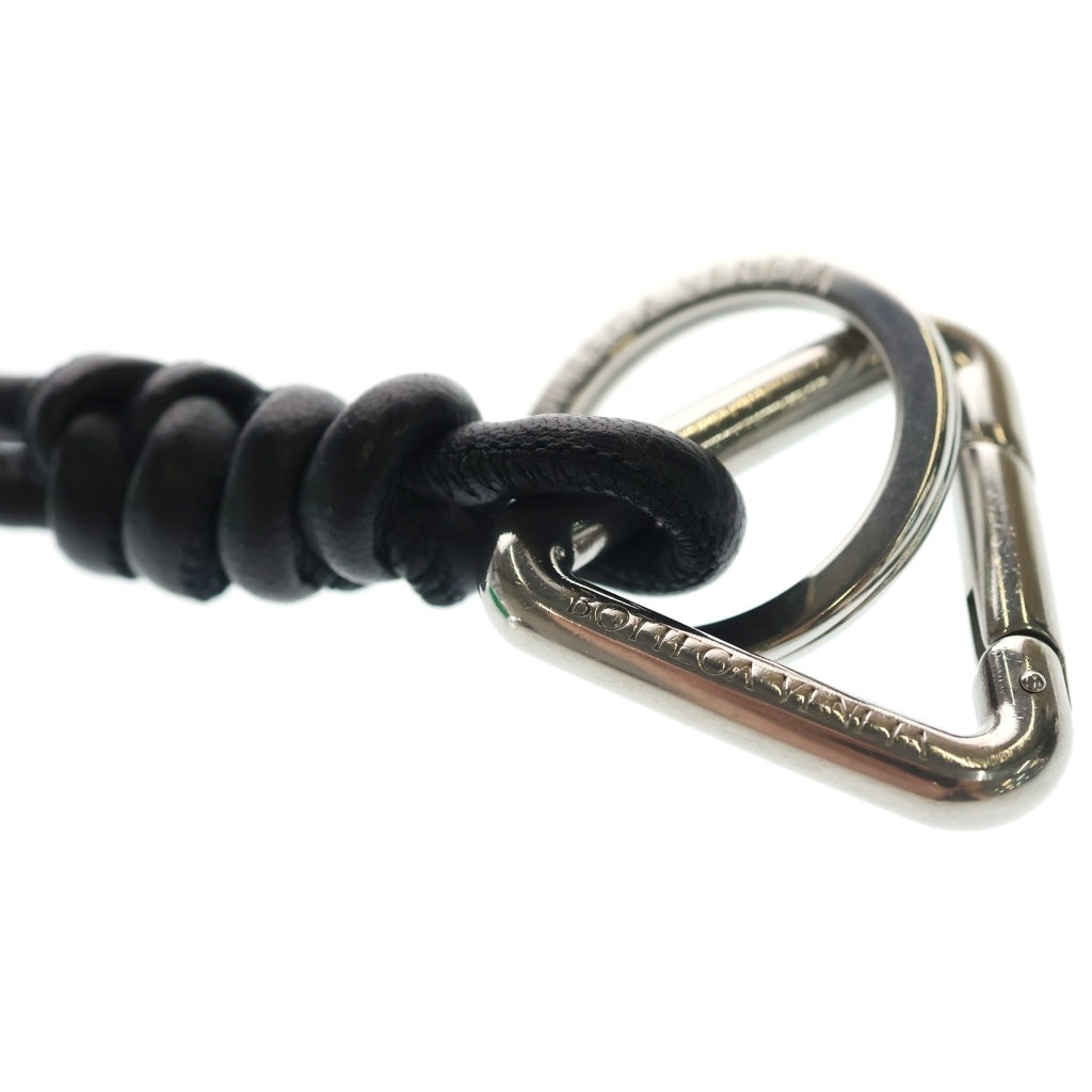 BOTTEGA VENETA(ボッテガヴェネタ) ノット トライアングル キーリング サンダー キーホルダー 651052 シルバー/ブラック