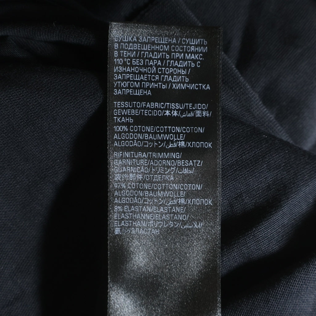 BALENCIAGA(バレンシアガ) 23SS Paris Moon Upside Down パリス ムーン アップサイド ダウン デストロイ加工 オーバーサイズ フロントロゴプリント クルーネック半袖Tシャツ 698811 T0VT3