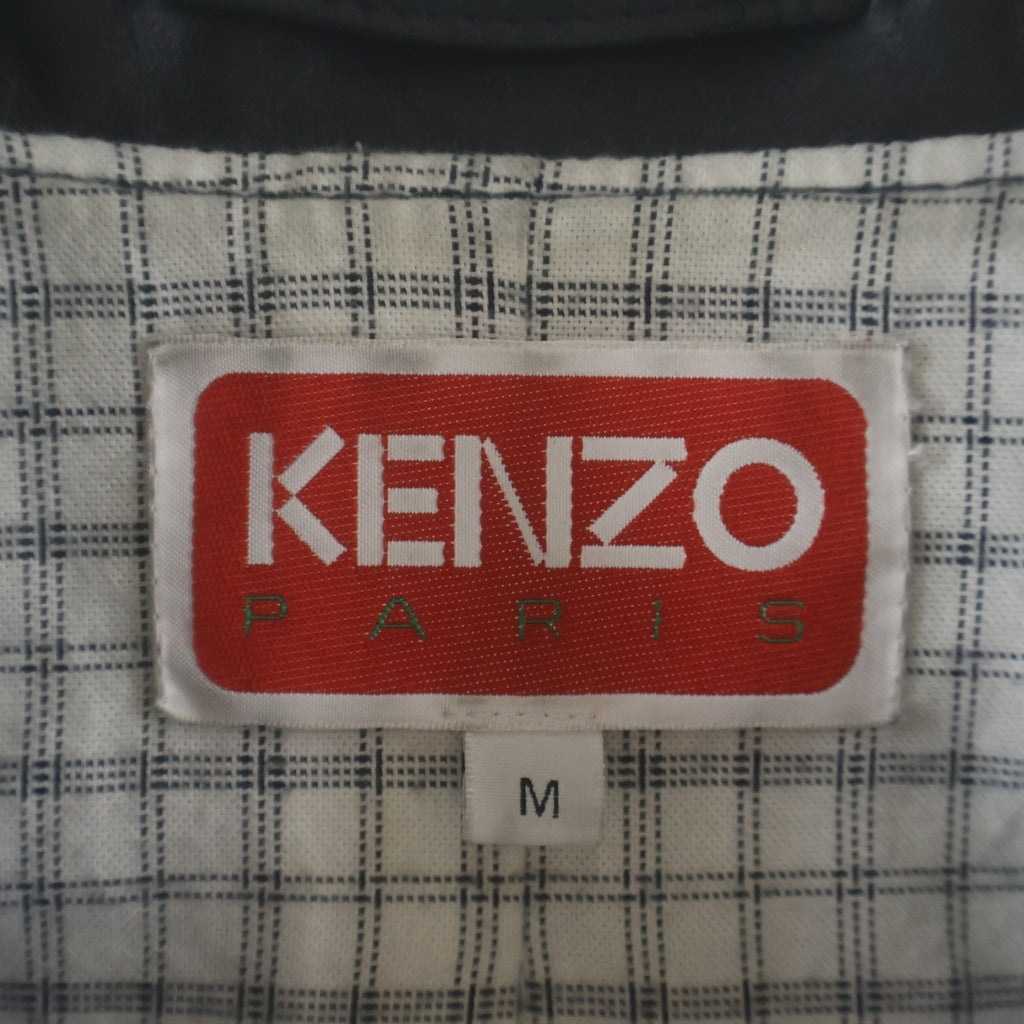 KENZO(ケンゾー) バックロゴプリント ダブルレザージャケット