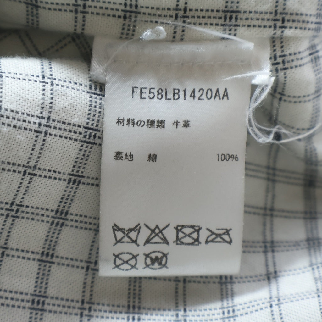 KENZO(ケンゾー) バックロゴプリント ダブルレザージャケット FE58LB1420AA