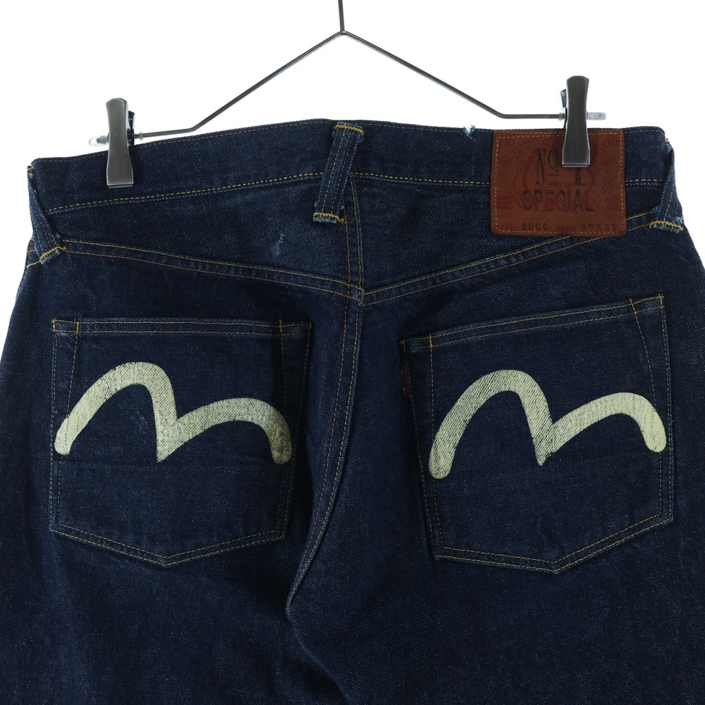 EVISU(エビス) NO.1 LOT.2000 カモメプリント ストレートデニムパンツ インディゴ