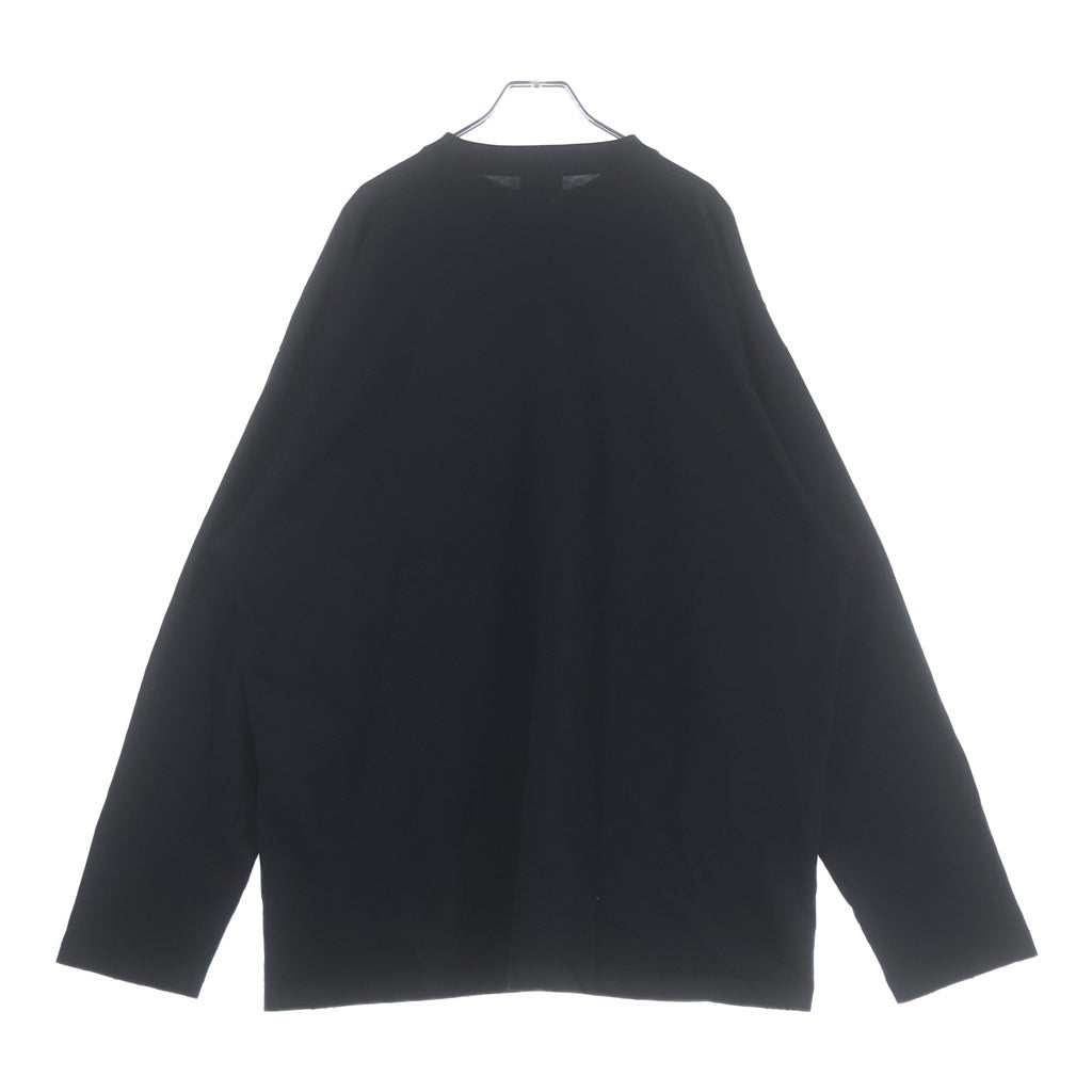 BALENCIAGA(バレンシアガ) 23SS L/S Oversized Tee 681046 TNVL1 ダメージ加工 ロングスリーブオーバーサイズTシャツ 長袖カットソー ブラック